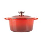 ACTUEL Cocotte ronde 2,5L fonte  rouge 