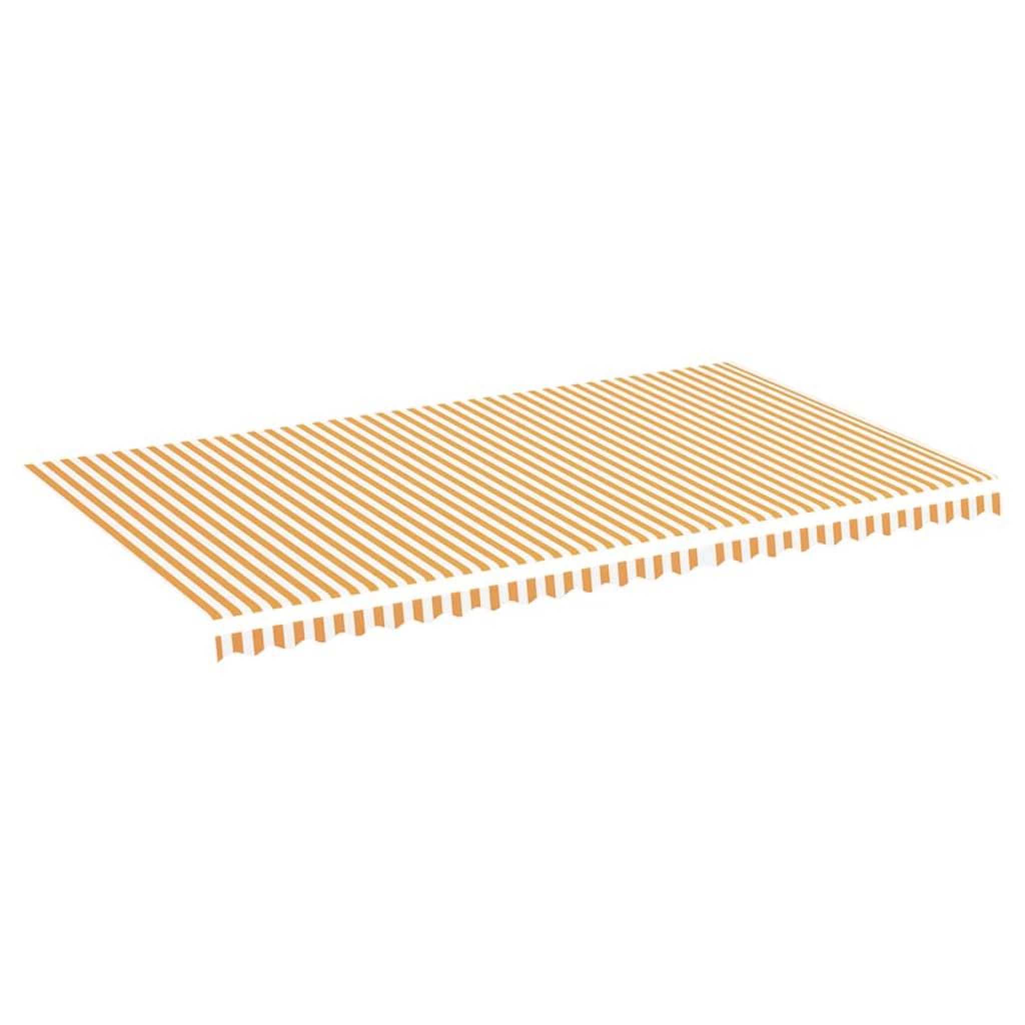 Voir la diapositive 2 : VIDAXL Tissu de remplacement pour auvent Jaune et blanc 6x3,5 m