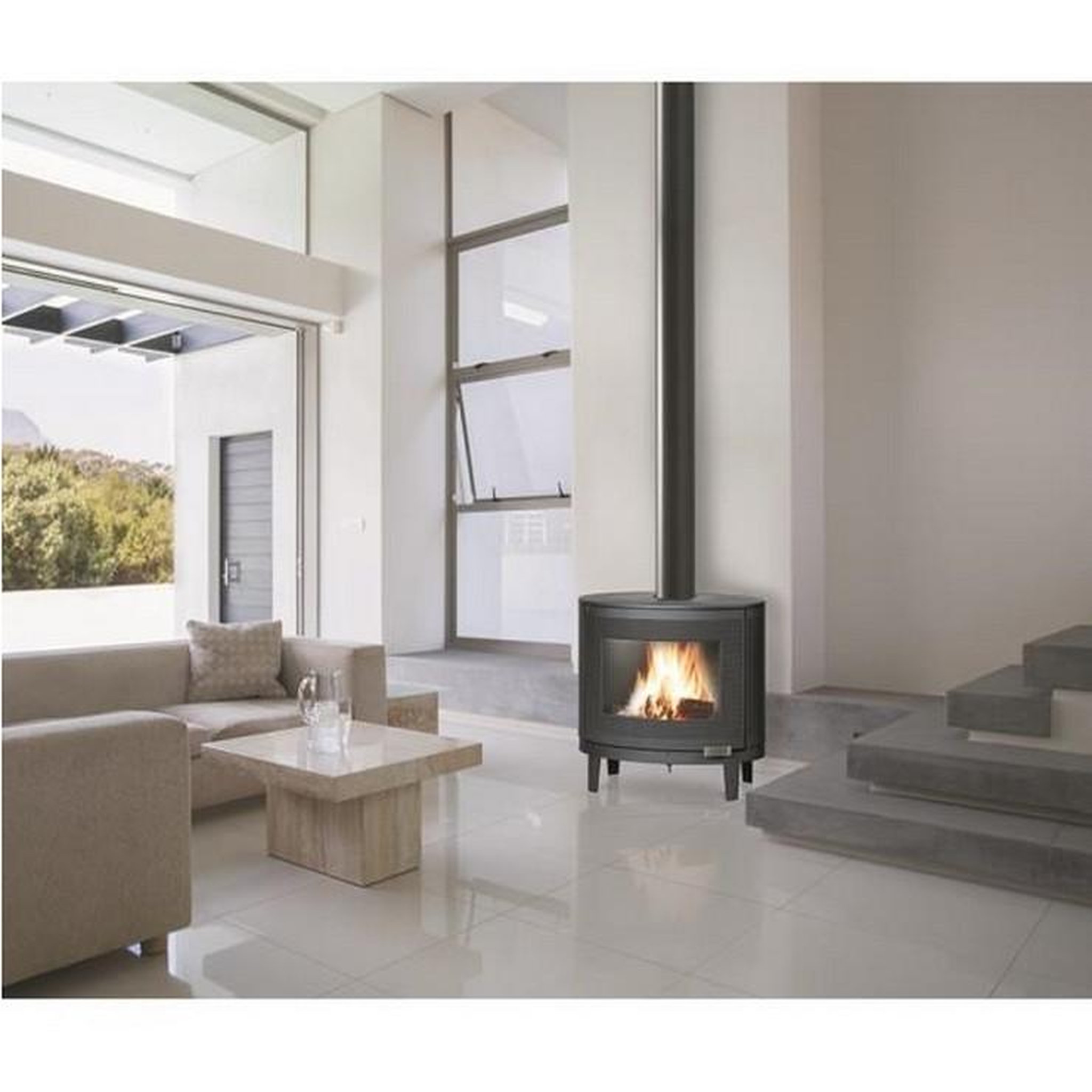 Voir la diapositive 3 : Invicta Poêle à bois fonte 9kw anthracite - p647844