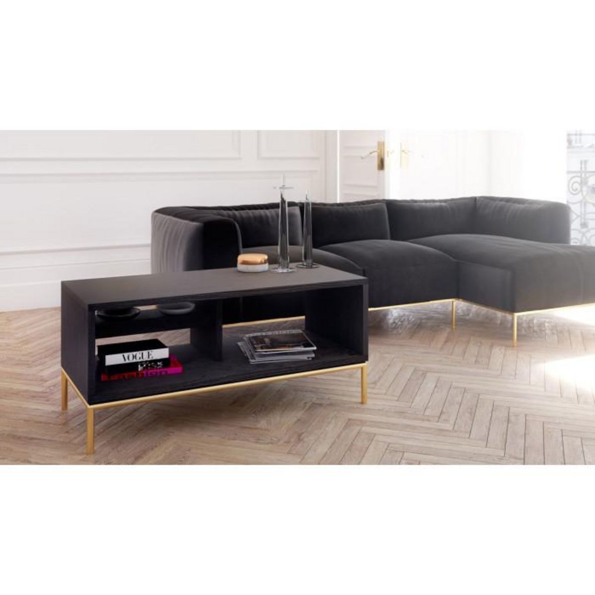 Paris Prix Table Basse Design  Pimlico  100cm Charbon