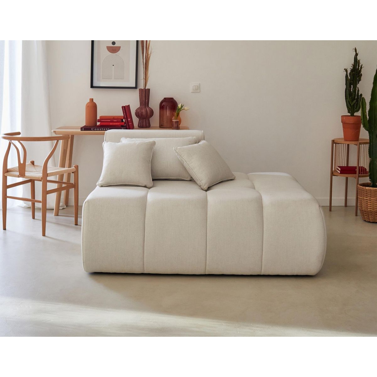 LISA DESIGN Caracas - module d'assise droit - en tissu