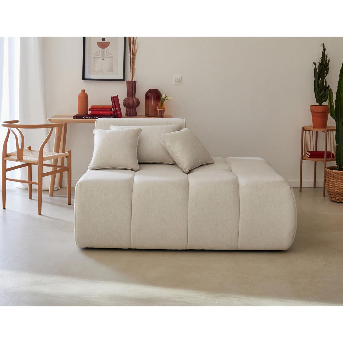 LISA DESIGN Caracas - module d'assise droit - en tissu