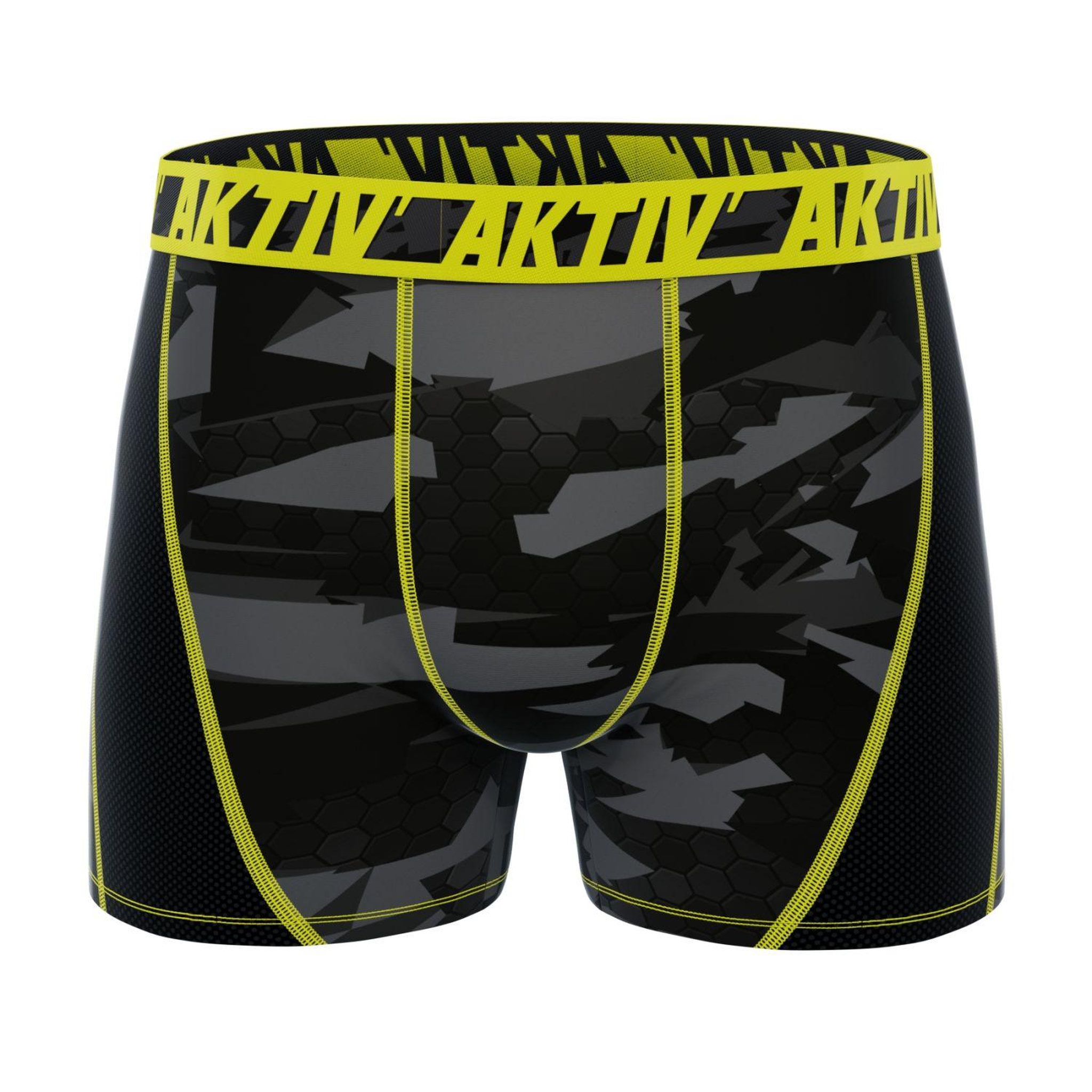 Voir la diapositive 3 : FREEGUN Lot de 4 Boxers homme Aktiv Sport Fluo surpiqûres colorées