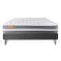 Voir la diapositive 2 : SEPTNUITS Matelas + sommier kit gris Memo Plus Mémoire de forme