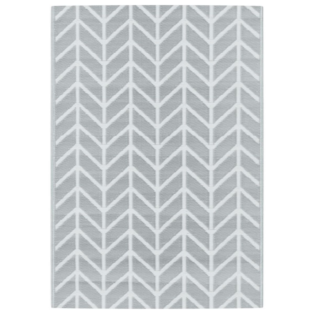 VIDAXL Tapis d'exterieur ARAKIL gris 140 x 200 cm PP