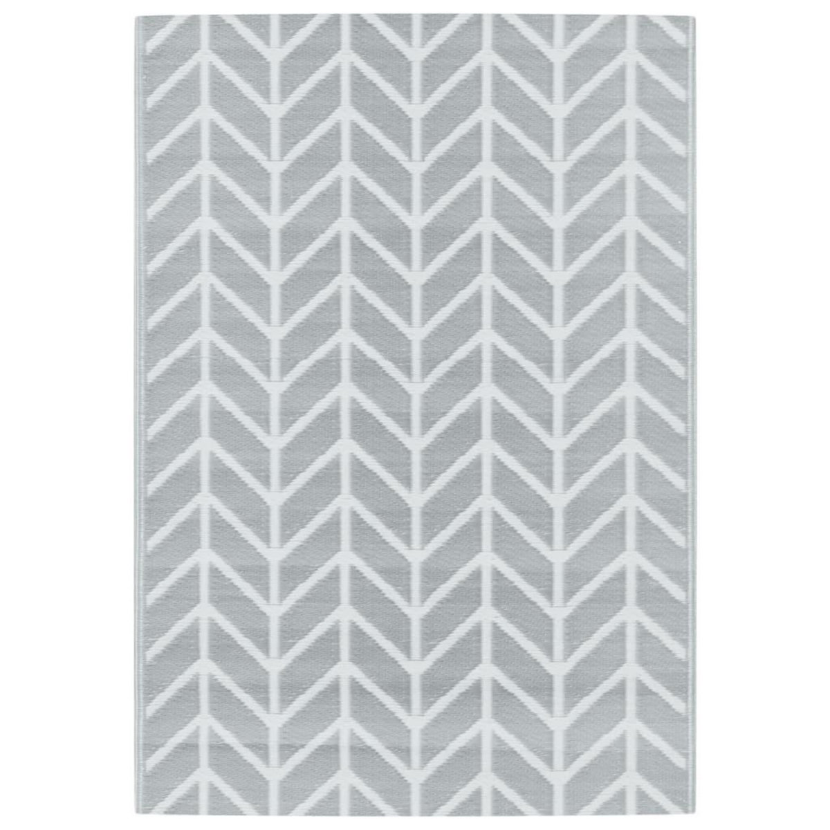 VIDAXL Tapis d'exterieur ARAKIL gris 140 x 200 cm PP