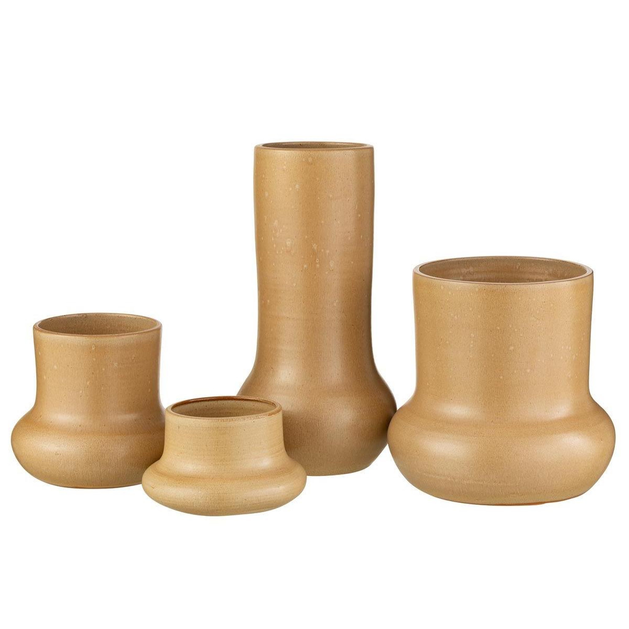 Voir la diapositive 2 : J-LINE Vase en céramique  organique  40cm beige