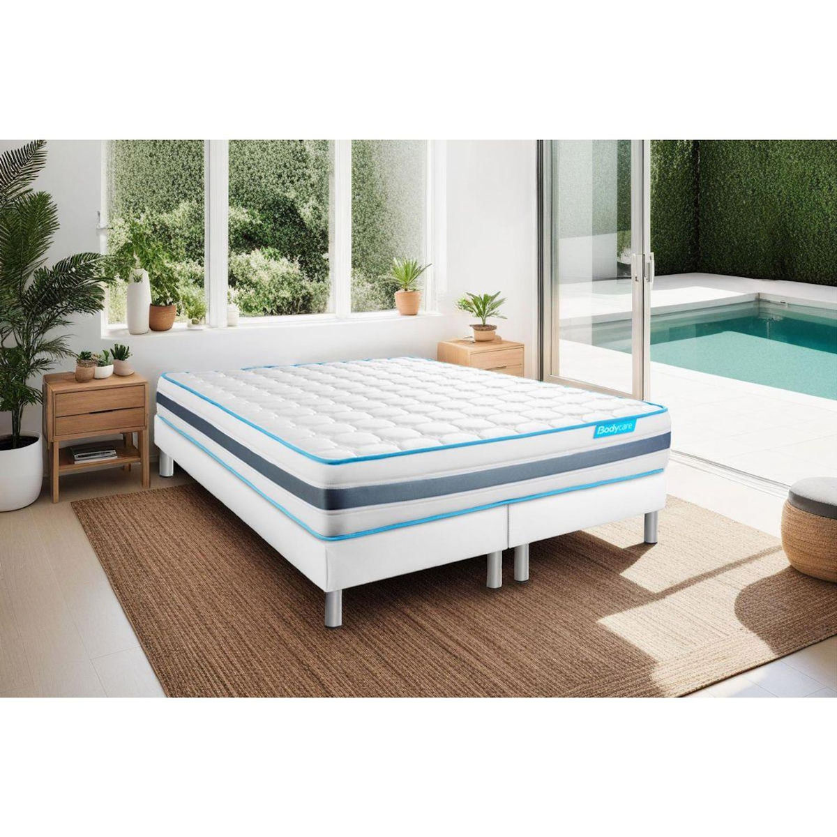 BODYCARE Ensemble BODYZONE 180x200 Ressorts ensachés 3 zones Ultra épaisseur