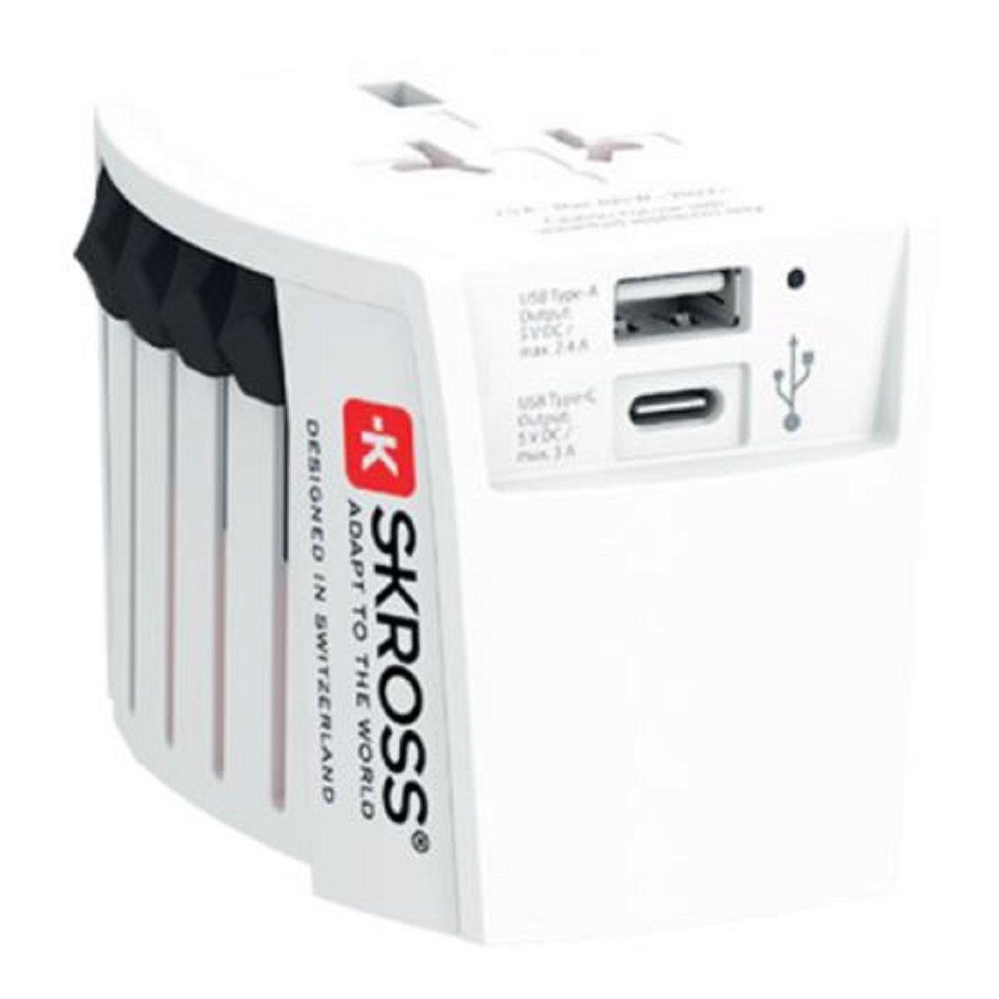 Voir la diapositive 1 : Skross Adaptateur de voyage universel +1 USB AC