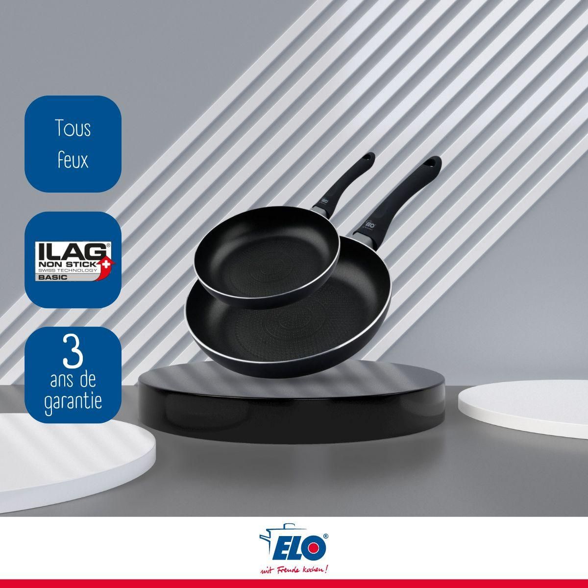 ELO Lot de 2 woks de cuisine de 20 cm et 28 cm Elo Smart Life