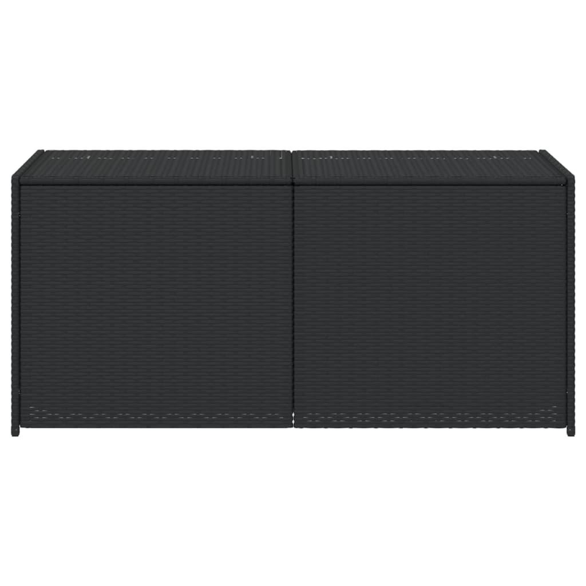 Voir la diapositive 4 : VIDAXL Boîte de rangement de jardin noir 283L resine tressee