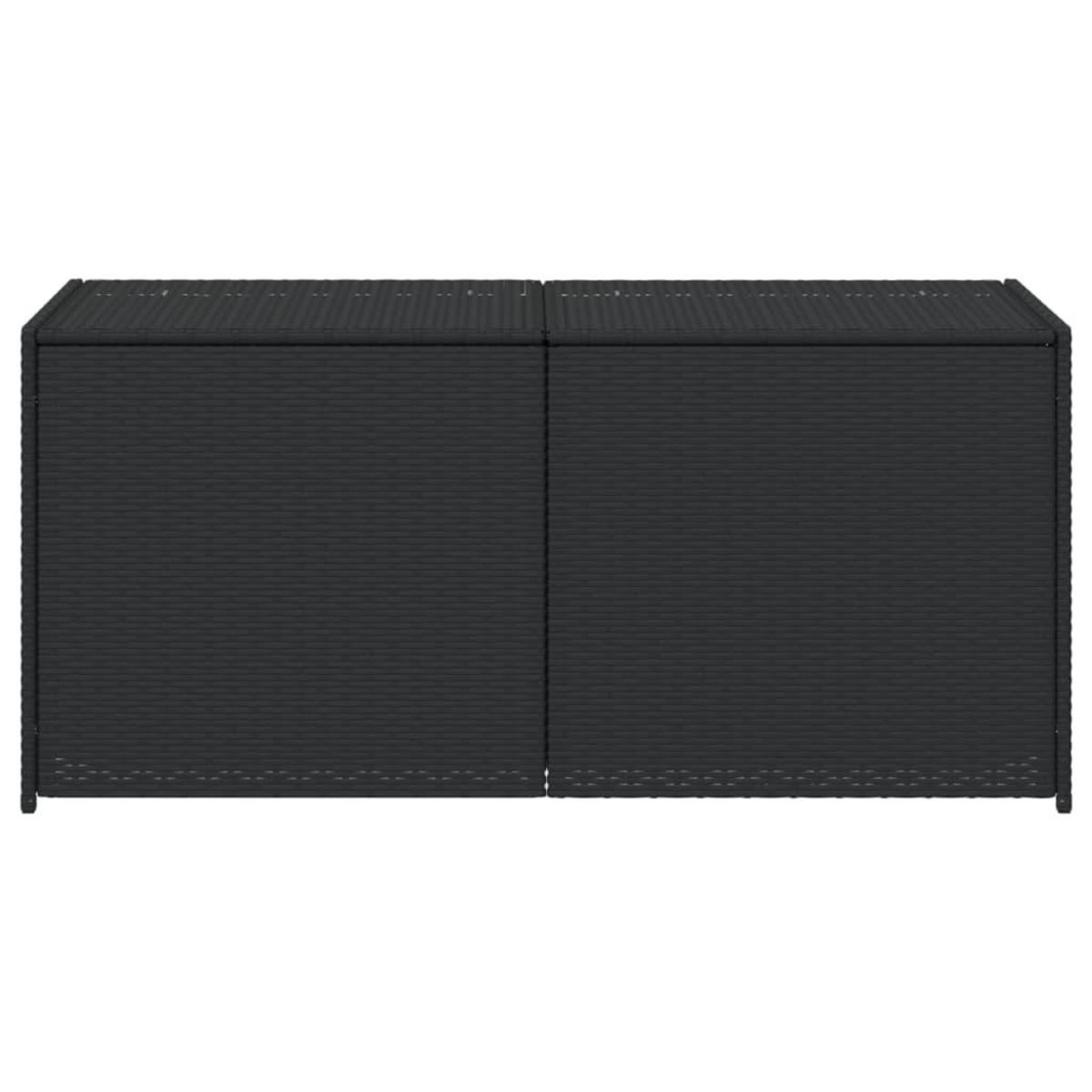 VIDAXL Boîte de rangement de jardin noir 283L resine tressee