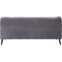 Voir la diapositive 3 : Habitat et Jardin Canapé fixe en velours  Gloria  - 216 x 86 x 76 cm - 3 places - Gris