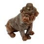 Voir la diapositive 1 : ATMOSPHERA Statue Chien Assis  Bulldog  44cm Cuivre