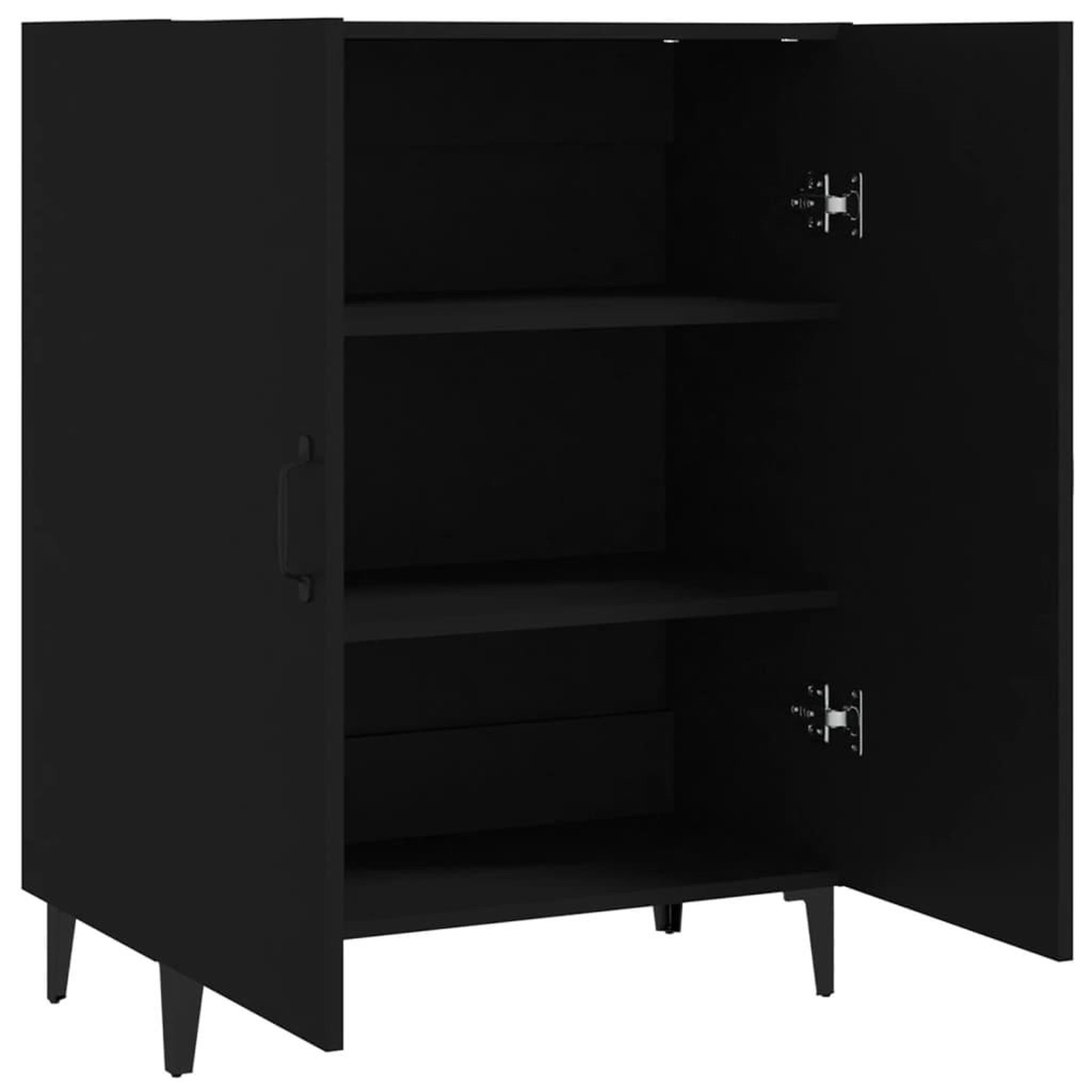 Voir la diapositive 4 : VIDAXL Buffet Noir 70x34x90 cm Bois d'ingenierie
