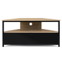 Voir la diapositive 3 : ID MARKET Meuble TV 100 cm d'angle BOSTON avec placard noir design industriel