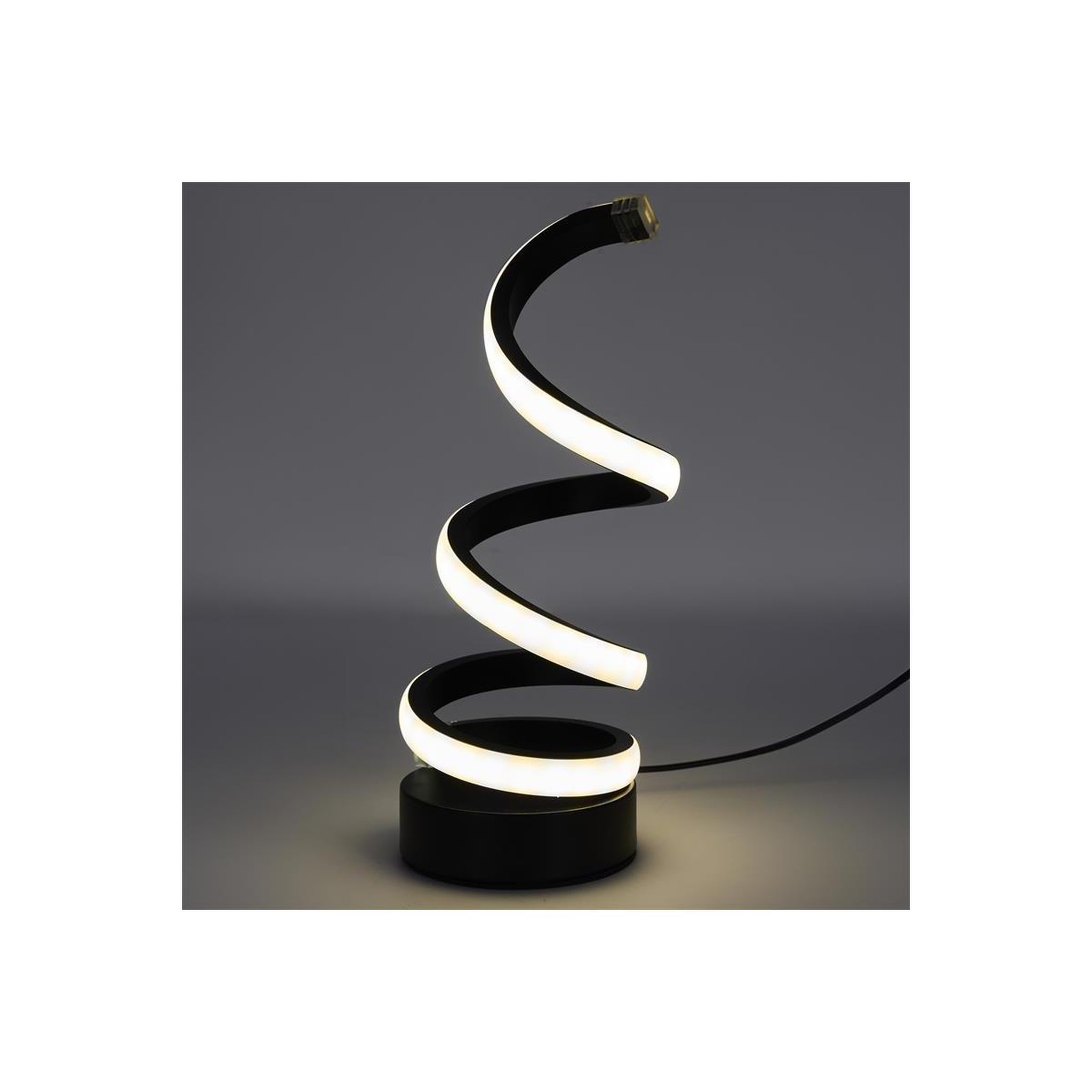 Voir la diapositive 3 : The Home Deco Factory Lampe led à poser design  spirale  23cm noir