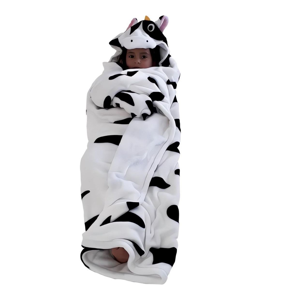 SOLEIL D'OCRE Plaid polaire 116x134 cm VACHE