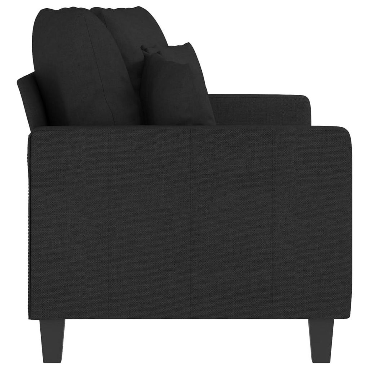 VIDAXL Canape a 2 places Noir 140 cm Tissu