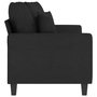 Voir la diapositive 4 : VIDAXL Canape a 2 places Noir 140 cm Tissu