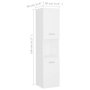 Voir la diapositive 6 : VIDAXL Armoire de salle de bain Blanc 30x30x130 cm Bois d'ingenierie