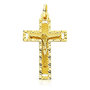Voir la diapositive 1 : L'ATELIER D'AZUR Pendentif  - Médaille Christ sur la Croix Or 18 Carats 750 Jaune - Chaines Offertes