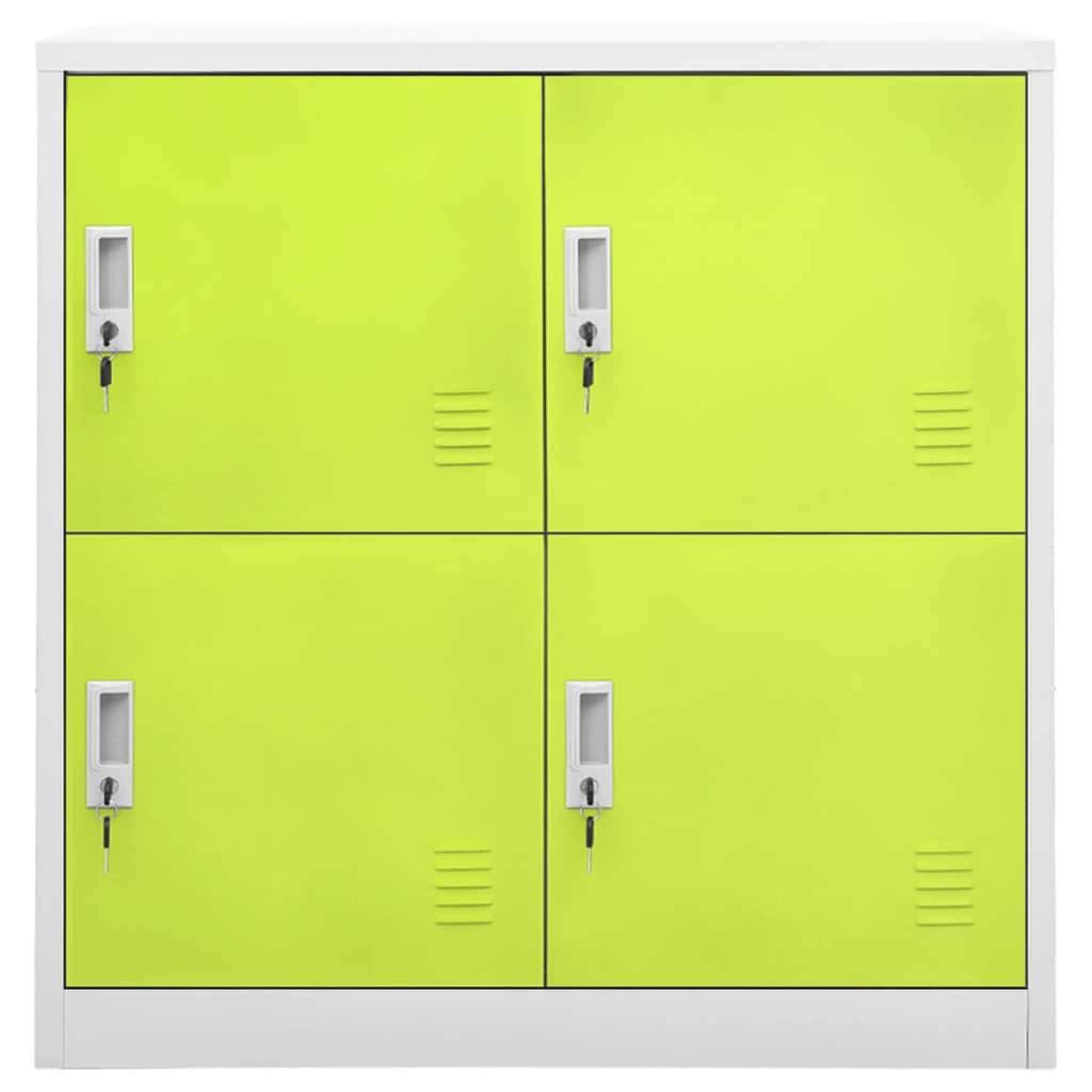 Voir la diapositive 2 : VIDAXL Armoire a casiers Gris clair et vert 90x45x92,5 cm Acier