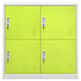 Voir la diapositive 2 : VIDAXL Armoire a casiers Gris clair et vert 90x45x92,5 cm Acier