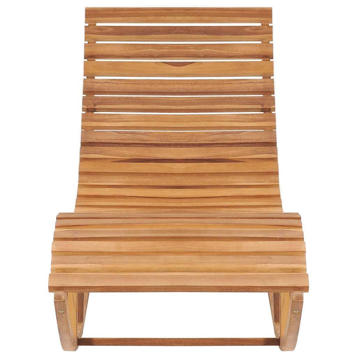 VIDAXL Chaise longue a bascule Bois de teck solide