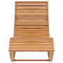 Voir la diapositive 2 : VIDAXL Chaise longue a bascule Bois de teck solide