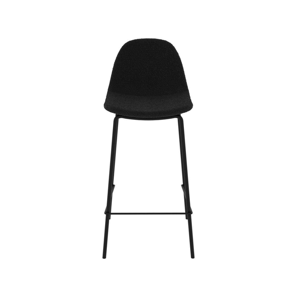 Rendez vous déco Lot de 2 chaises pour îlot central 65.5 cm en tissu bouclette beige - Henrik