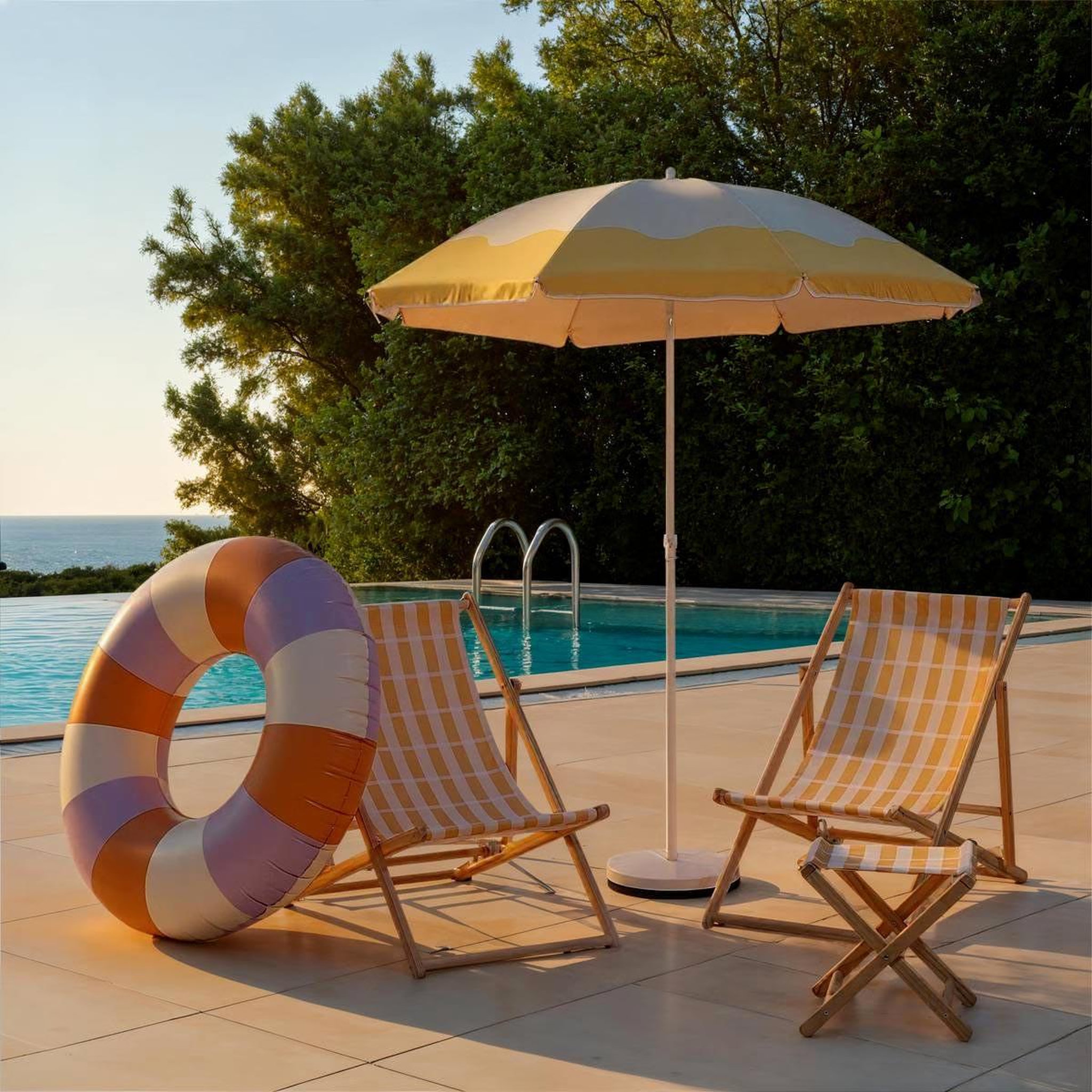 Voir la diapositive 6 : FIVE Bouée gonflable  poolside  106cm multicolore