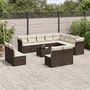Voir la diapositive 1 : VIDAXL Salon de jardin avec coussins 13 pcs marron resine tressee