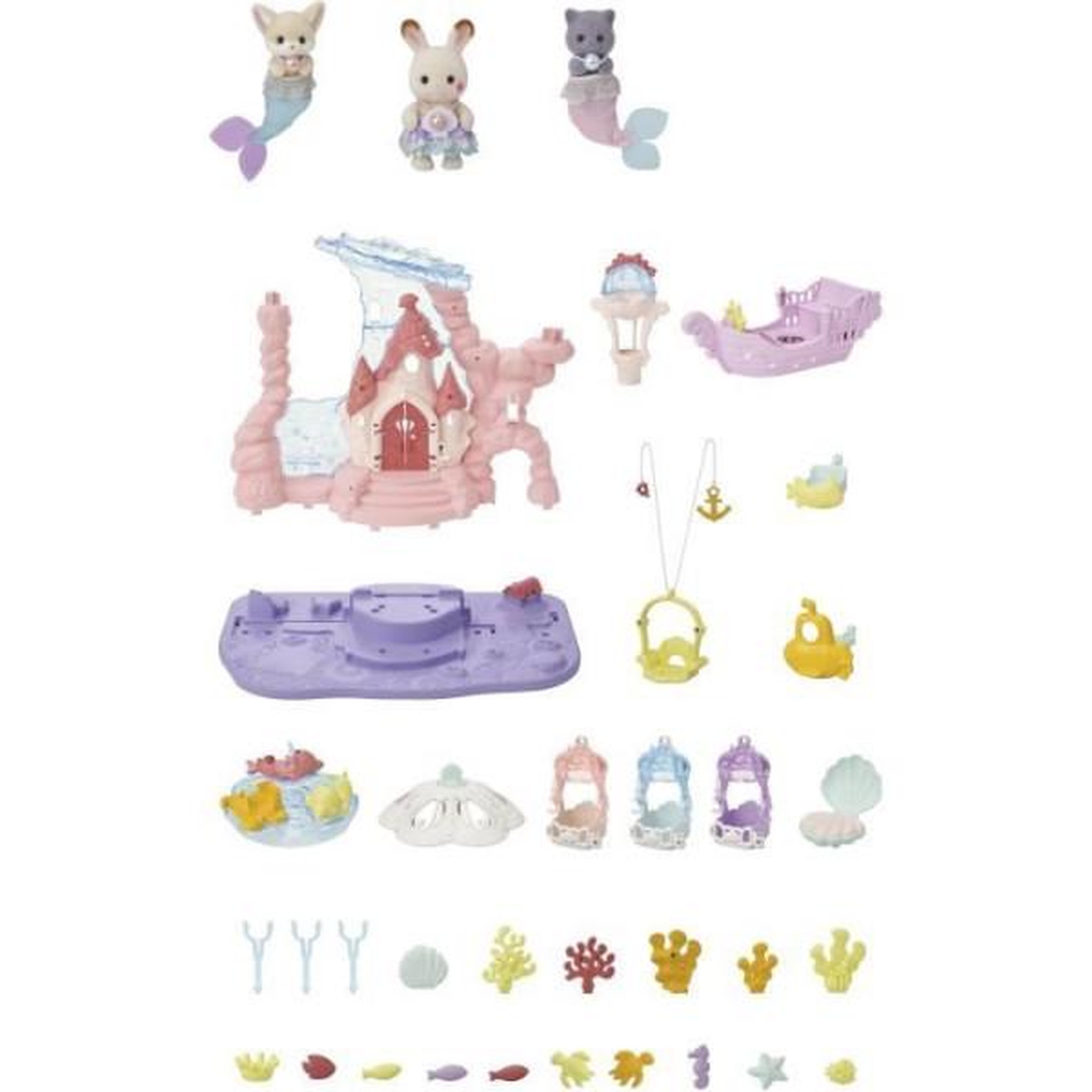 Voir la diapositive 2 : Sylvanian Families Figurines miniatures - SYLVANIAN FAMILIES - 5701 - Le château des sirenes
