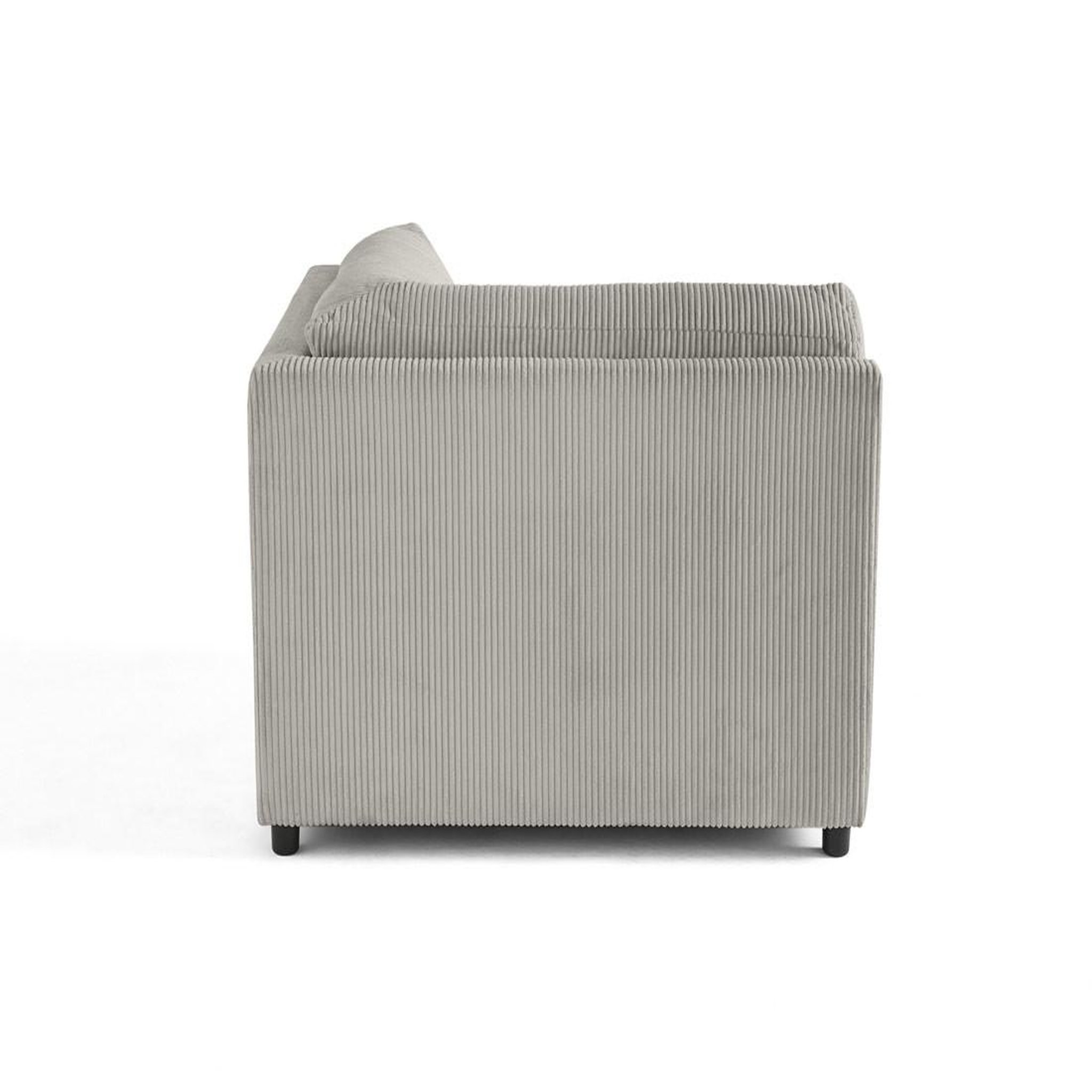 Voir la diapositive 3 : BEST MOBILIER Garance - module d'assise d'angle réversible - en velours côtelé
