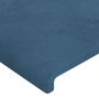Voir la diapositive 5 : VIDAXL Tete de lit a LED Bleu fonce 144x5x78/88 cm Velours