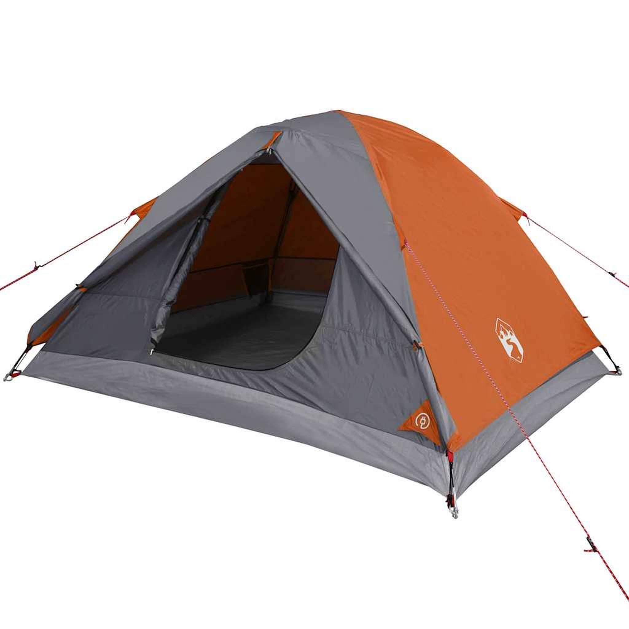 Voir la diapositive 4 : VIDAXL Tente de camping a dome 3 personnes orange impermeable