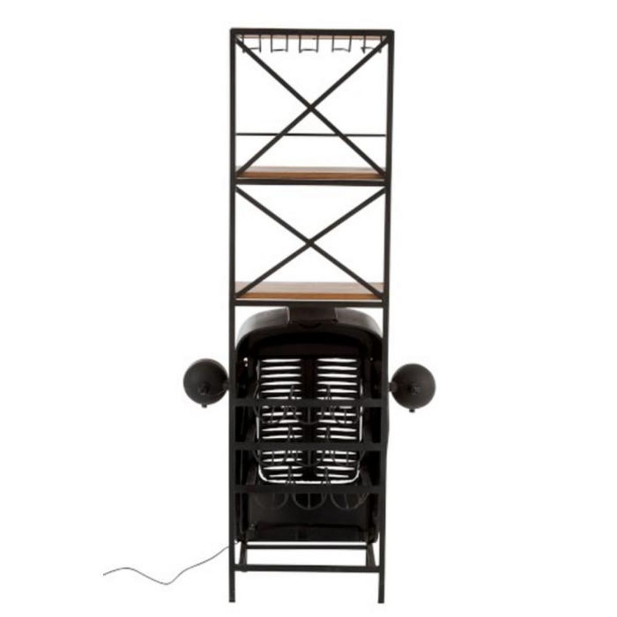 Paris Prix Comptoir de Bar en Métal  Tracteur  181cm Noir