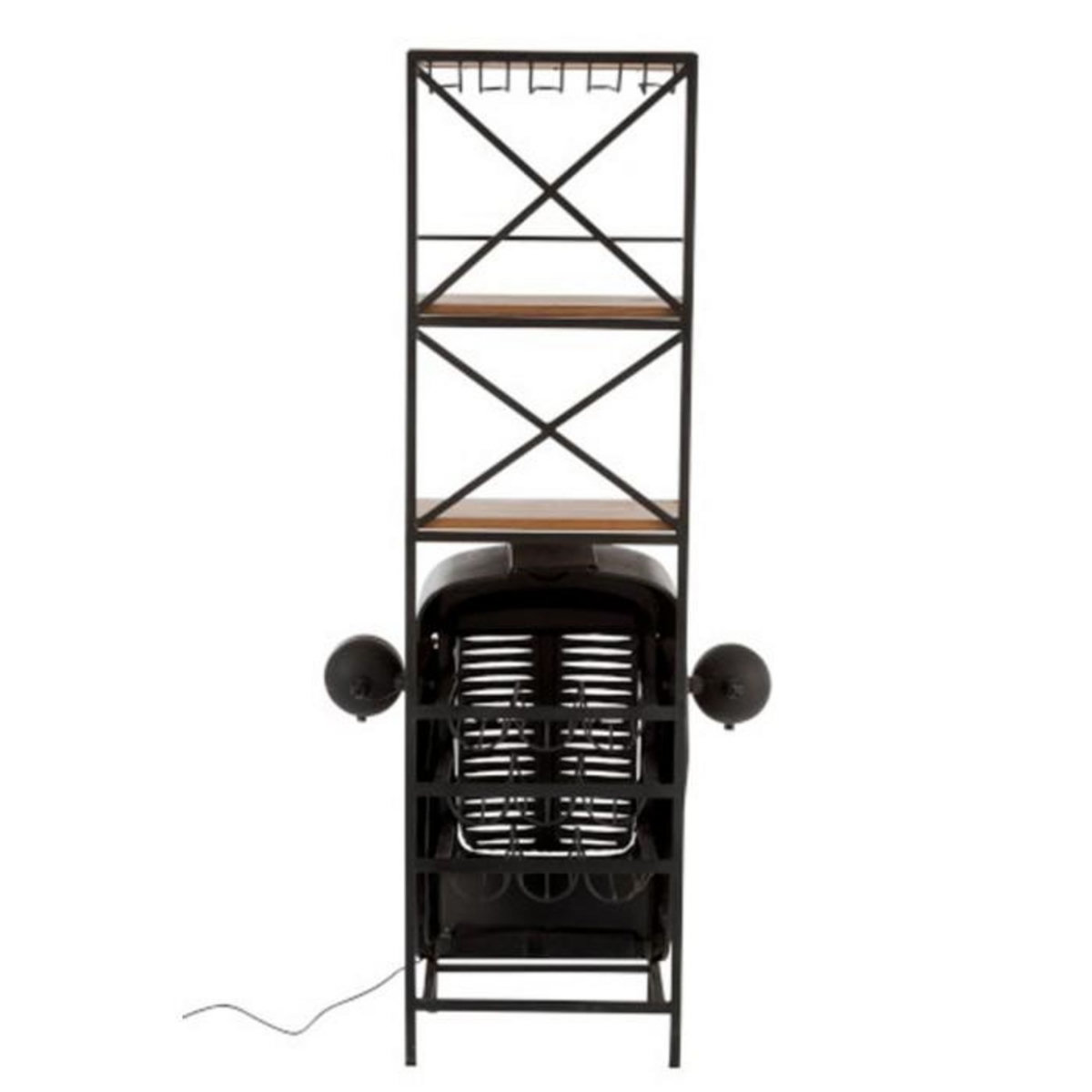 Paris Prix Comptoir de Bar en Métal  Tracteur  181cm Noir