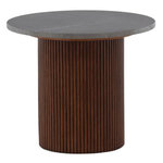 Paris Prix Table d'Appoint Design Nervuré  Haron  52cm Noyer