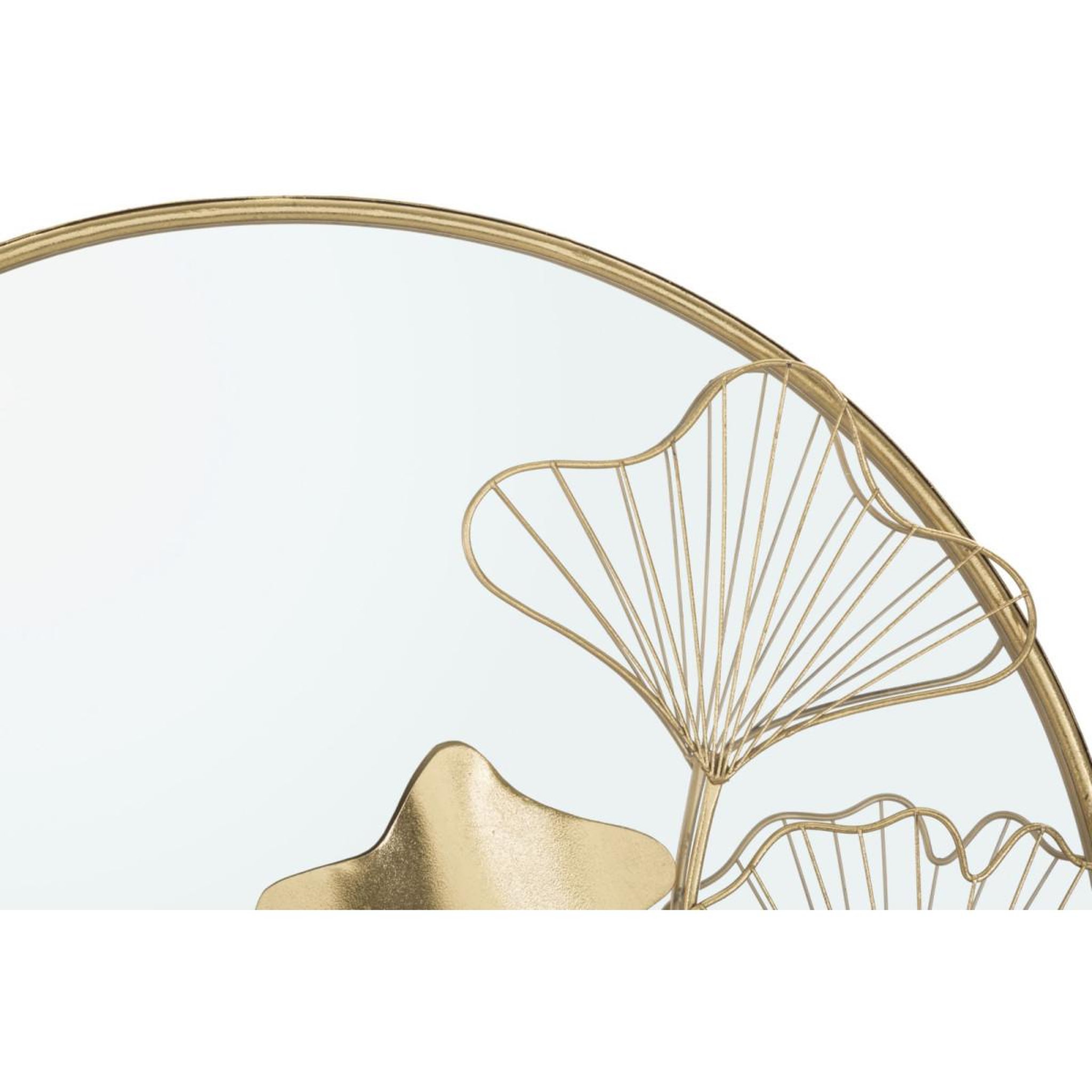Voir la diapositive 2 : Paris Prix Miroir Mural Design  Flora  75cm Or