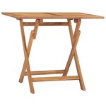 VIDAXL Table a dîner pliable de jardin 90x60x75 cm Bois de teck solide