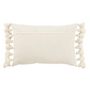 Voir la diapositive 2 : Paris Prix Coussin Déco Pompons  Bella  38x59cm Blanc