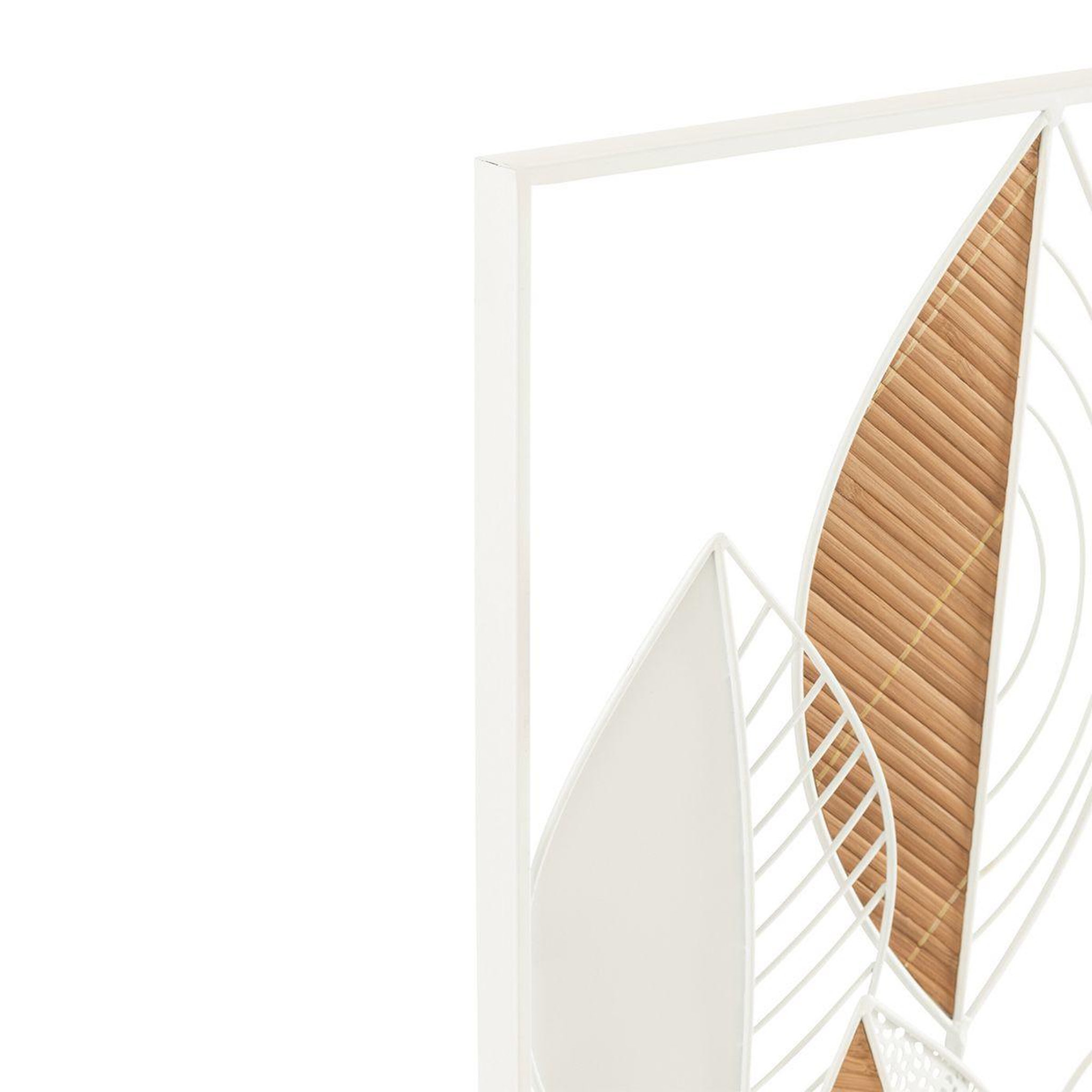 Voir la diapositive 2 : J-LINE Décoration Murale en Métal  Feuilles  75cm Multicolore
