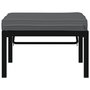 Voir la diapositive 4 : VIDAXL Tabouret de jardin avec coussin noir aluminium