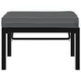 Voir la diapositive 4 : VIDAXL Tabouret de jardin avec coussin noir aluminium