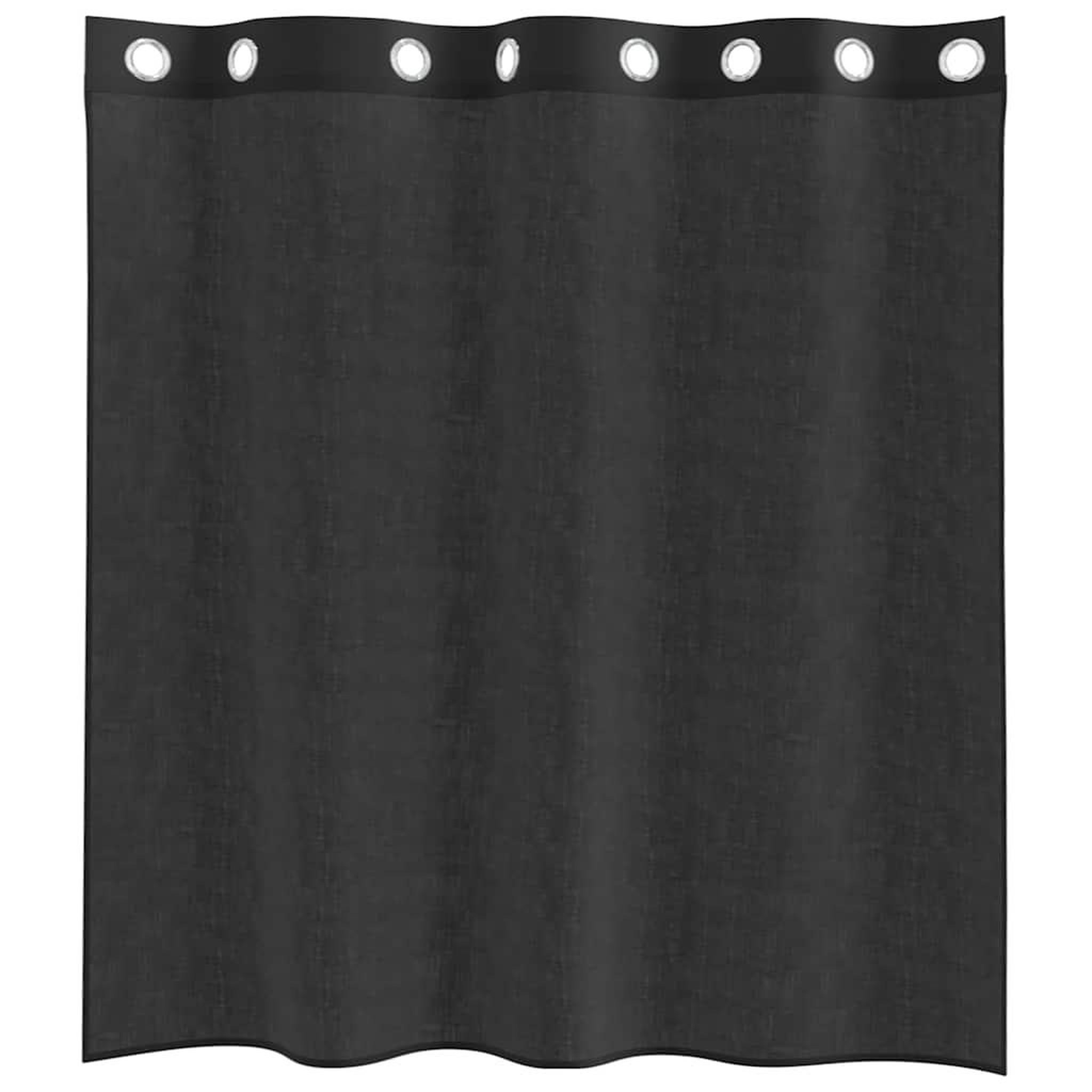 Voir la diapositive 4 : VIDAXL Rideaux en voile avec œillets 2 pcs noir 140x140 cm