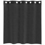 Voir la diapositive 4 : VIDAXL Rideaux en voile avec œillets 2 pcs noir 140x140 cm