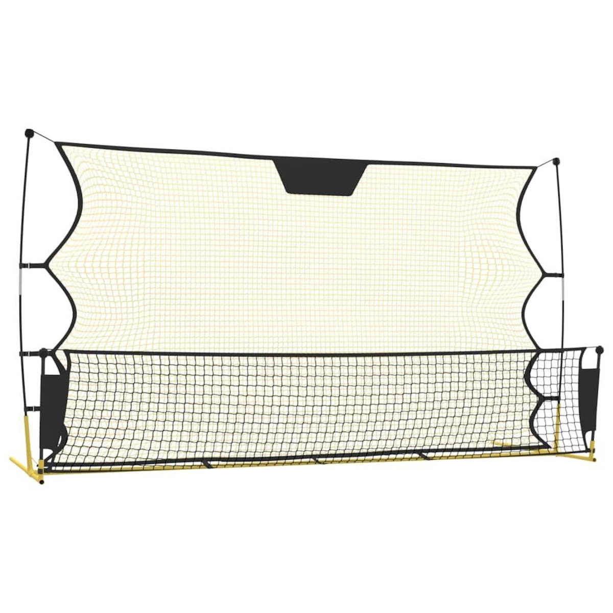VIDAXL Filet de rebond de football noir/jaune 183x85x120 cm polyester