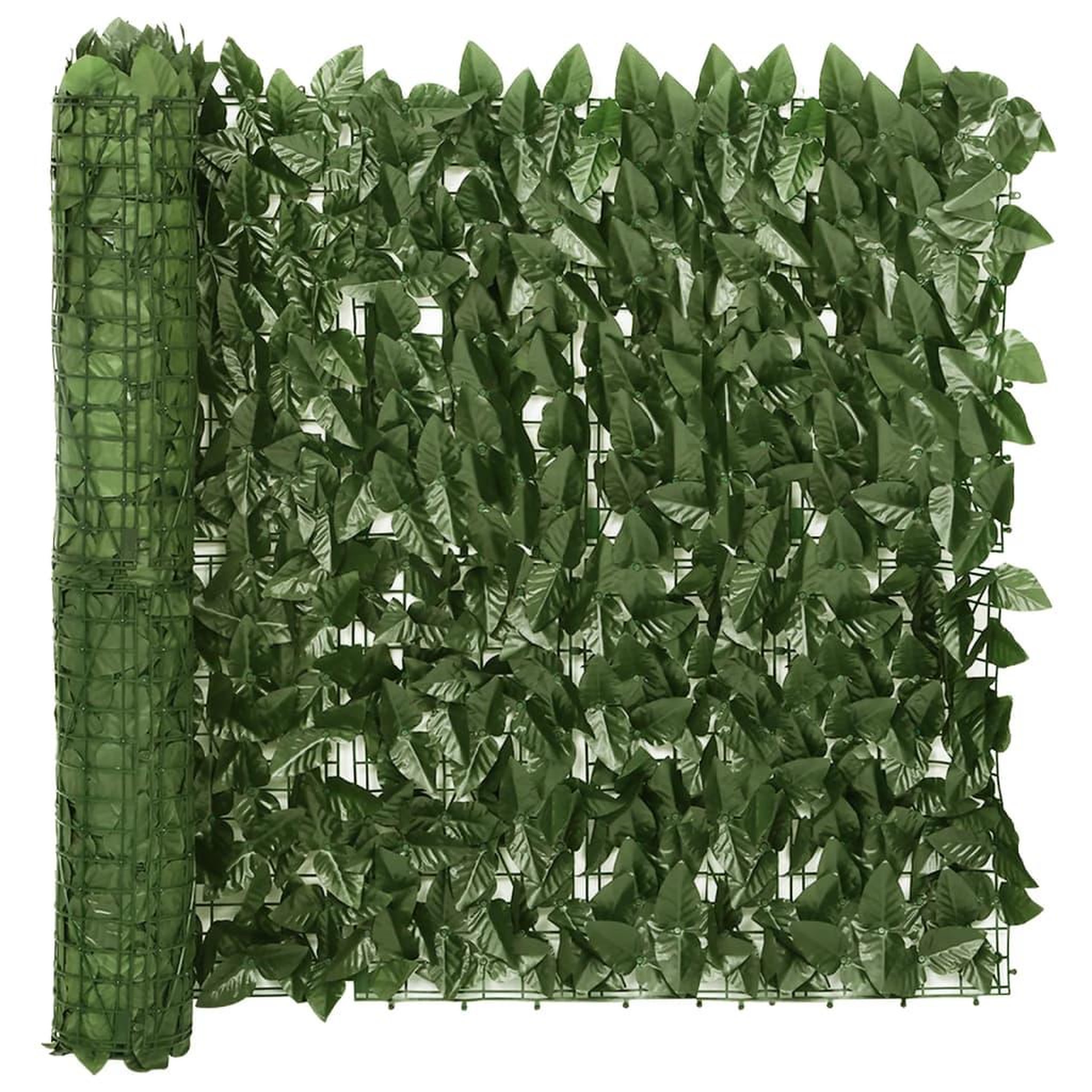 Voir la diapositive 1 : VIDAXL Ecran de balcon avec feuilles vert fonce 400x75 cm